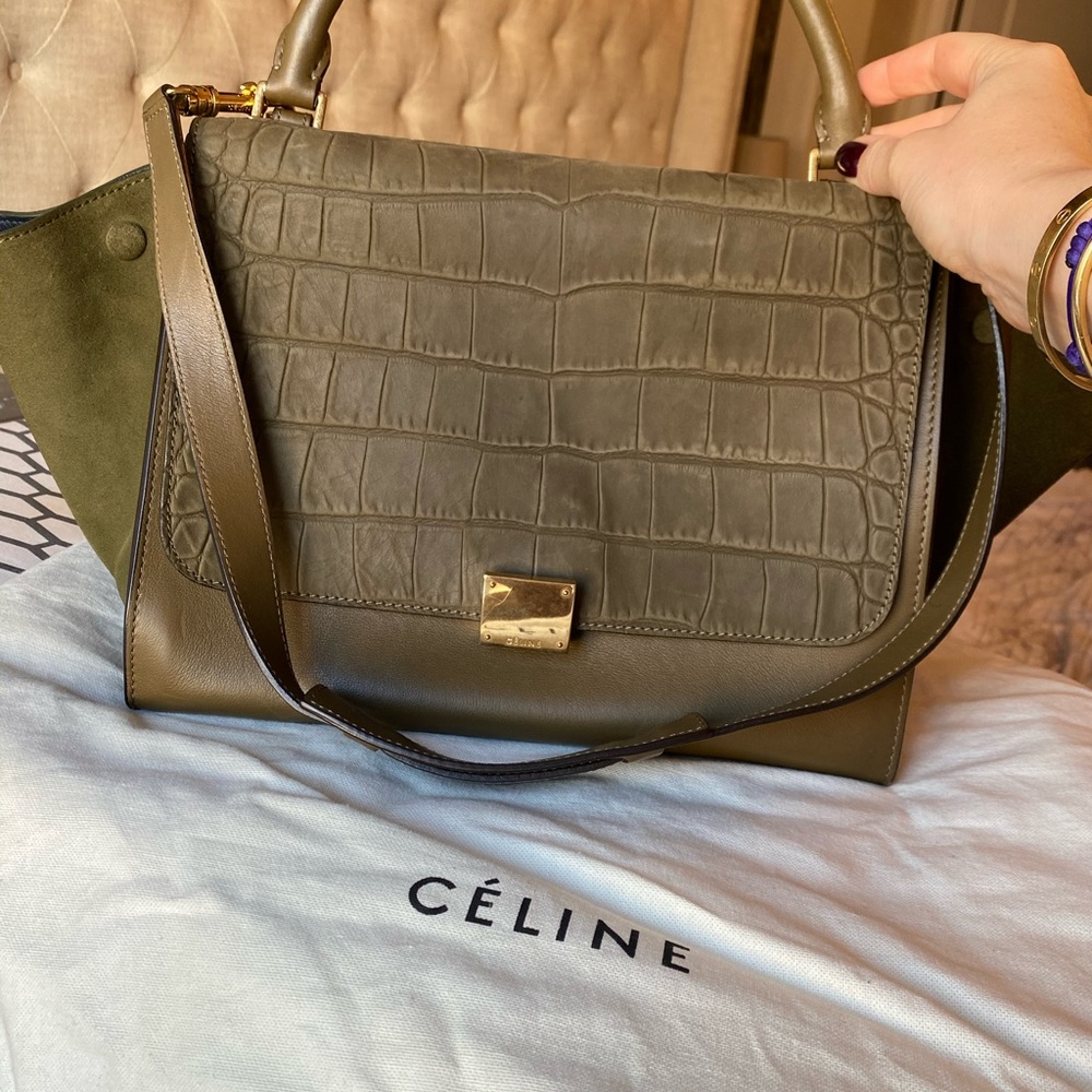 Celine Trapeze bag rare leather/color combo
